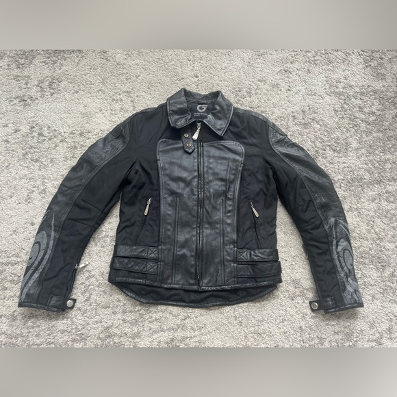 Hein Gericke Women’s Motorcycle Moto Jacket Size 8 – Leather & Textile - Picture 2 of 14